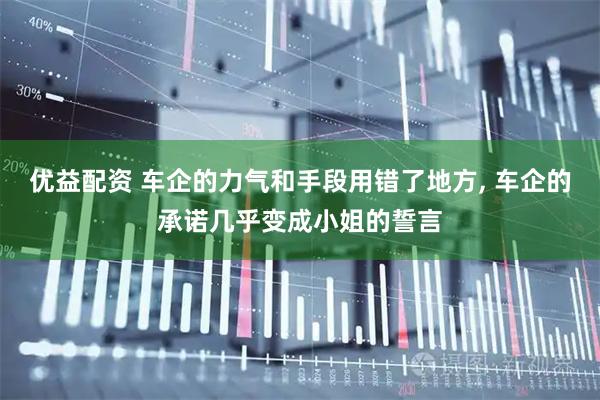 优益配资 车企的力气和手段用错了地方, 车企的承诺几乎变成小姐的誓言